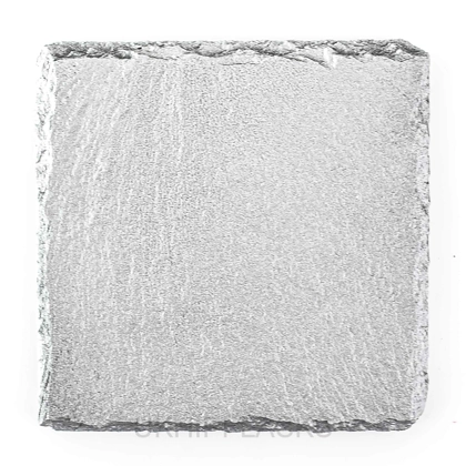 Untersetzer - Bemalt - Quadrat - Silber
