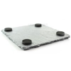 Untersetzer - Bemalt - Quadrat - Silber