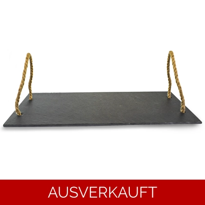Schiefer - Servierplatte mit Seilgriffen