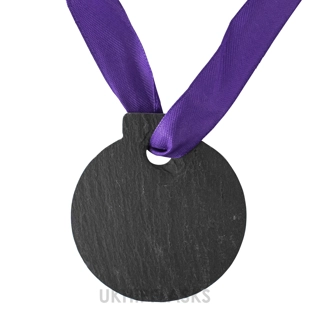 Schiefer - Medaille mit Schleife
