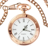 Taschenuhr - Rosegold mit Deckel