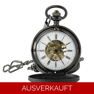 Mattschwarze Taschenuhr - Römisches Zi.. Mattschwarze Taschenuhr - Römisches Zi..