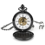 Schwarze Taschenuhr - Römisches Ziffer..