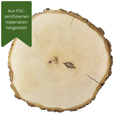 Birkenholz - Schlicht (38-33 cm x 3.5 cm)