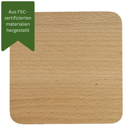 Buchenholz - Untersetzer - Quadrat
