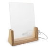 U-förmige Acrylleuchte mit Acrylsockel - warmweiß