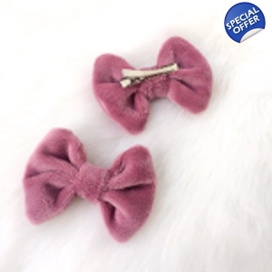 Hårklemmer 2-pakning lyngrosa