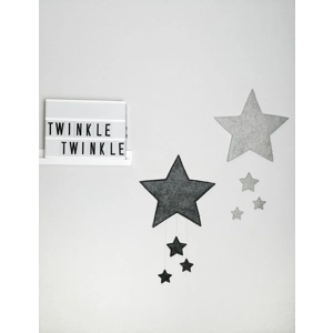 Veggpynt stjerner - mørk grå