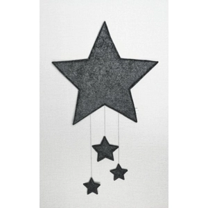 Veggpynt stjerner - mørk grå