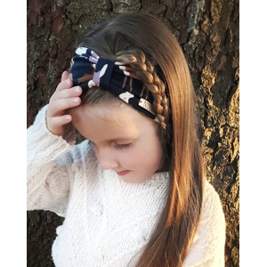 Knutepannebånd med dyr blå