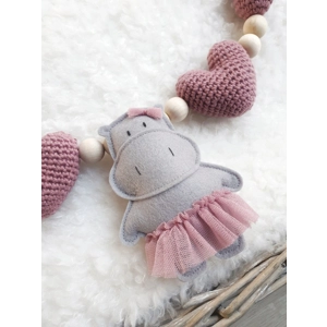 Vognlenke flodhest med tutu