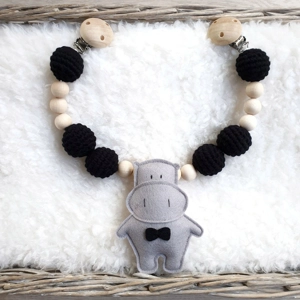 Vognlenke flodhest med sløyfe