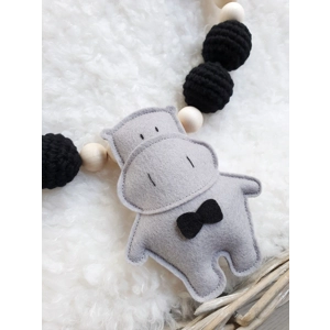 Vognlenke flodhest med sløyfe