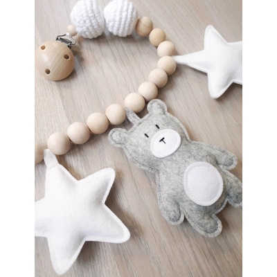 Vognlenke Teddy - grå