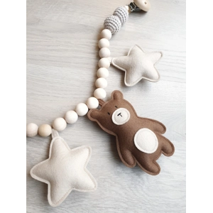 Vognlenke teddy - mørk brun