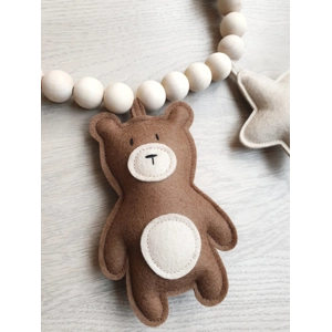 Vognlenke teddy - mørk brun