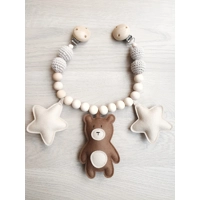 Vognlenke teddy - mørk brun