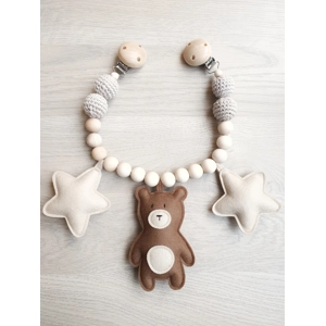 Vognlenke teddy - mørk brun