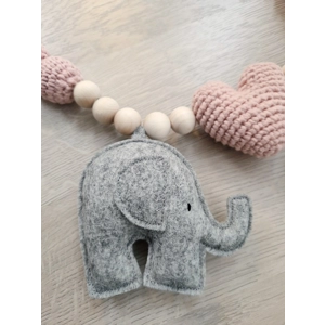 Vognlenke elefanter lys rosa