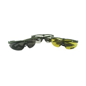 Olive Green Ranger Glasses - Smoke Lens