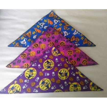 Halloween Stitched Bandanas, Mixed Design Pack