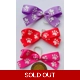 Medium White Paw Print Dog Bow, Qt..