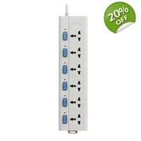 Extension Cord 6-Gang w/ Individual Switch