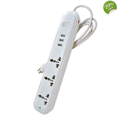 Travel Extension Cord 3-Gang