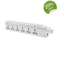 Extension Cord w/Individual Switches 6-Gang