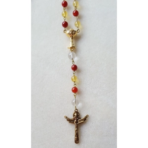 'Chalice & Host' Citrine & Carnelian Rosary