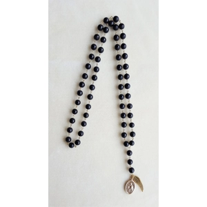 'St Anthony' Black Onyx Necklace