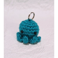 Teal Octopus Mini – Handcrafted Crochet Charm