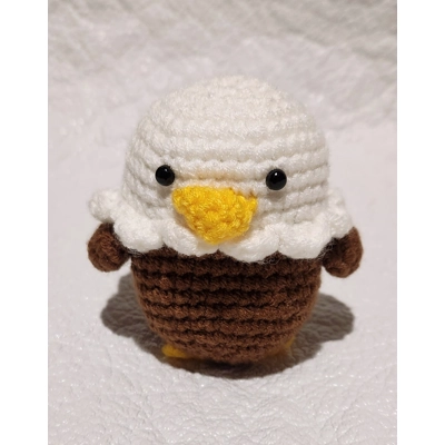 Crocheted Bald Eagle Mini – Handcrafted Plush