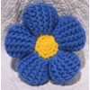 Blue Crochet Flower Mini Plush