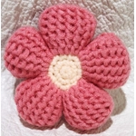 Pink Crochet Flower Mini Plush