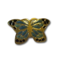 Blue Butterfly Egg Art Pin