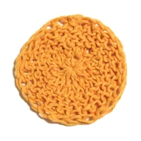 Knitted Round Coaster - Yellow