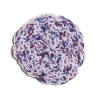 Knitted Round Coaster - Pansy