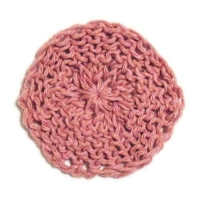 Knitted Round Coaster - Rose Pink