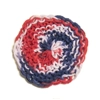 Knitted Round Coaster - Red, White an Blue