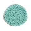 Knitted Round Coaster - Aquamarine