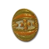 Green and Orange Easter Egg Art Pin