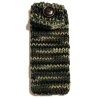Knitted Glasses Pouch - Camo