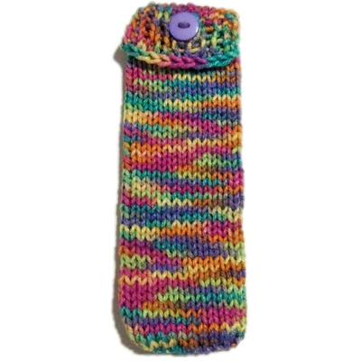 Knitted Glasses Pouch - Rainbow Knitted Glasses Pouch - Rainbow