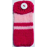 Knitted Glasses Pouch - Pink