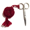 Scissors Pin Cushion Fob - Red