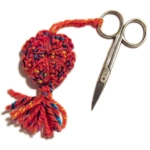 Scissors Pin Cushion Fob -Re..