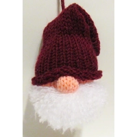 Gnome Ornament -Burgundy