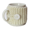 Mug Cozy - Off White and Gold