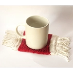 Cotton Mug Rug - Red